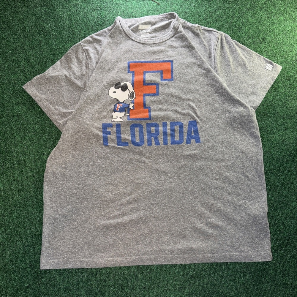 Tailgate Florida Gators Snoopy T Shirt Graphic T Men's XL Gray Orange T